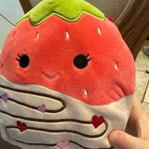 Squishmallows White Chocolate Covered Strawberry Valentines Plush